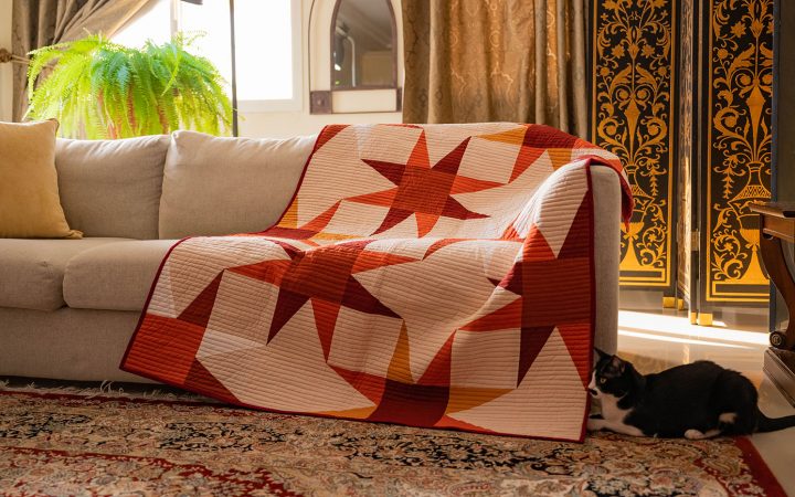 Sandia Quilt on Sofa
